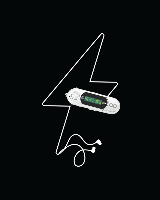 Toddler HI-FI MP3 Unisex Black Tee