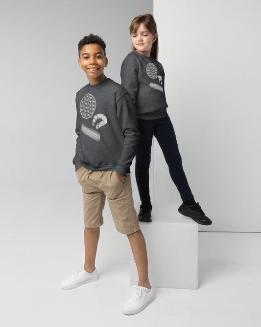 Youth Fidget Unisex Dark Heather Crewneck