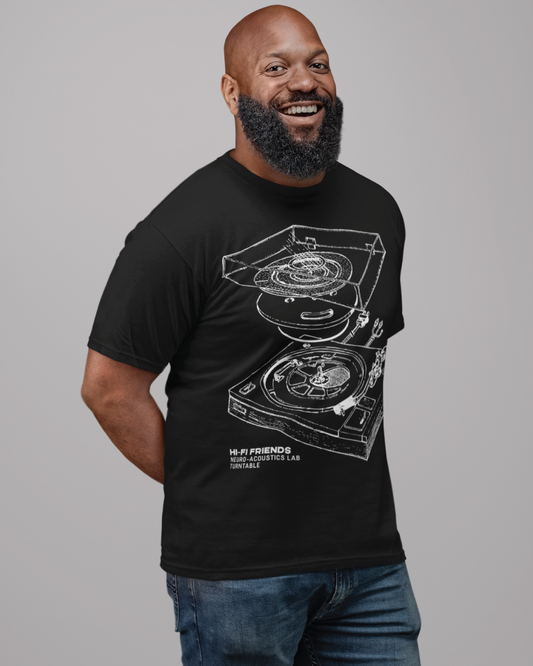 Adult Neuro-Acoustic Turntable Unisex Black Tee