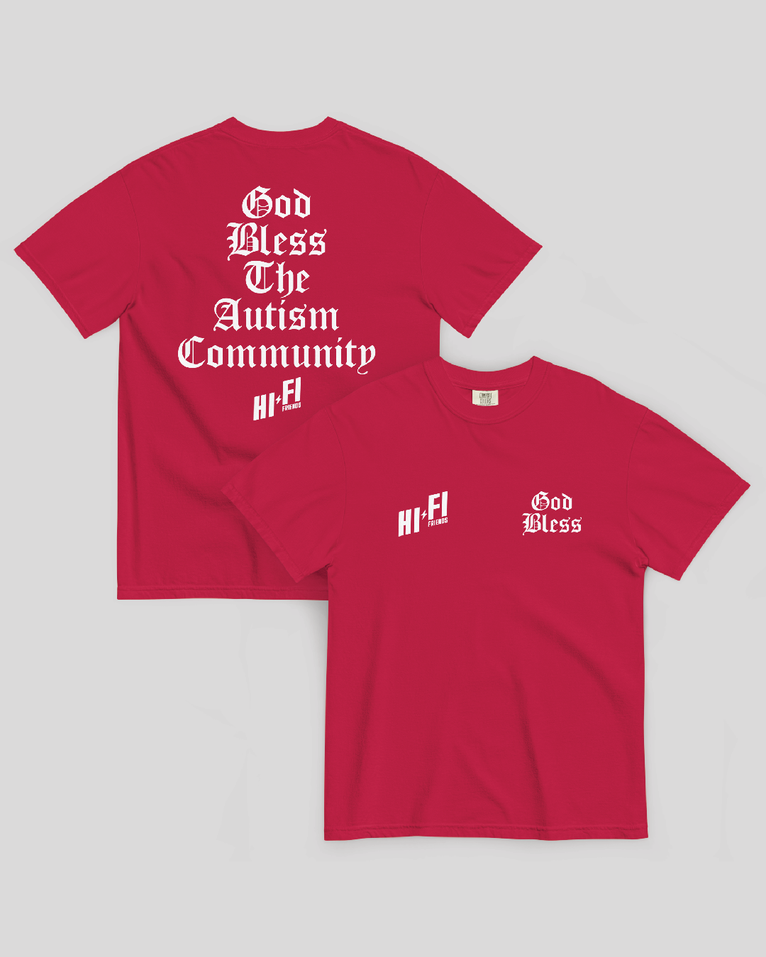 Adult God Bless The Autism Community Unisex Tee
