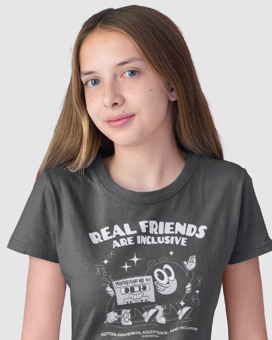 Youth Real Friends Are Inclusive Unisex Tee