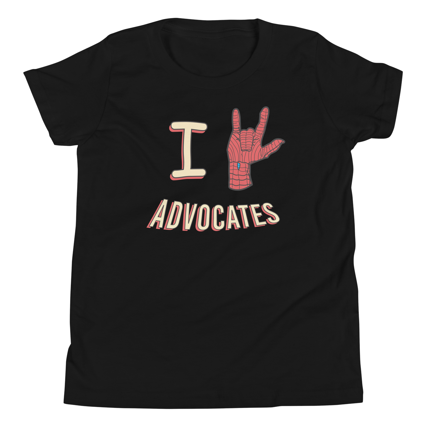 Youth I Love Advocates Black Tee