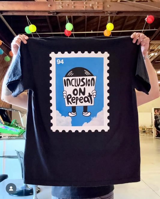 Inclusion on Repeat Black Tee - Hi-Fi Friends