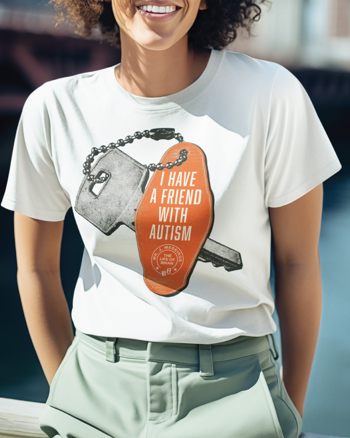 Adult I have a Friend With Autism Unisex Tee