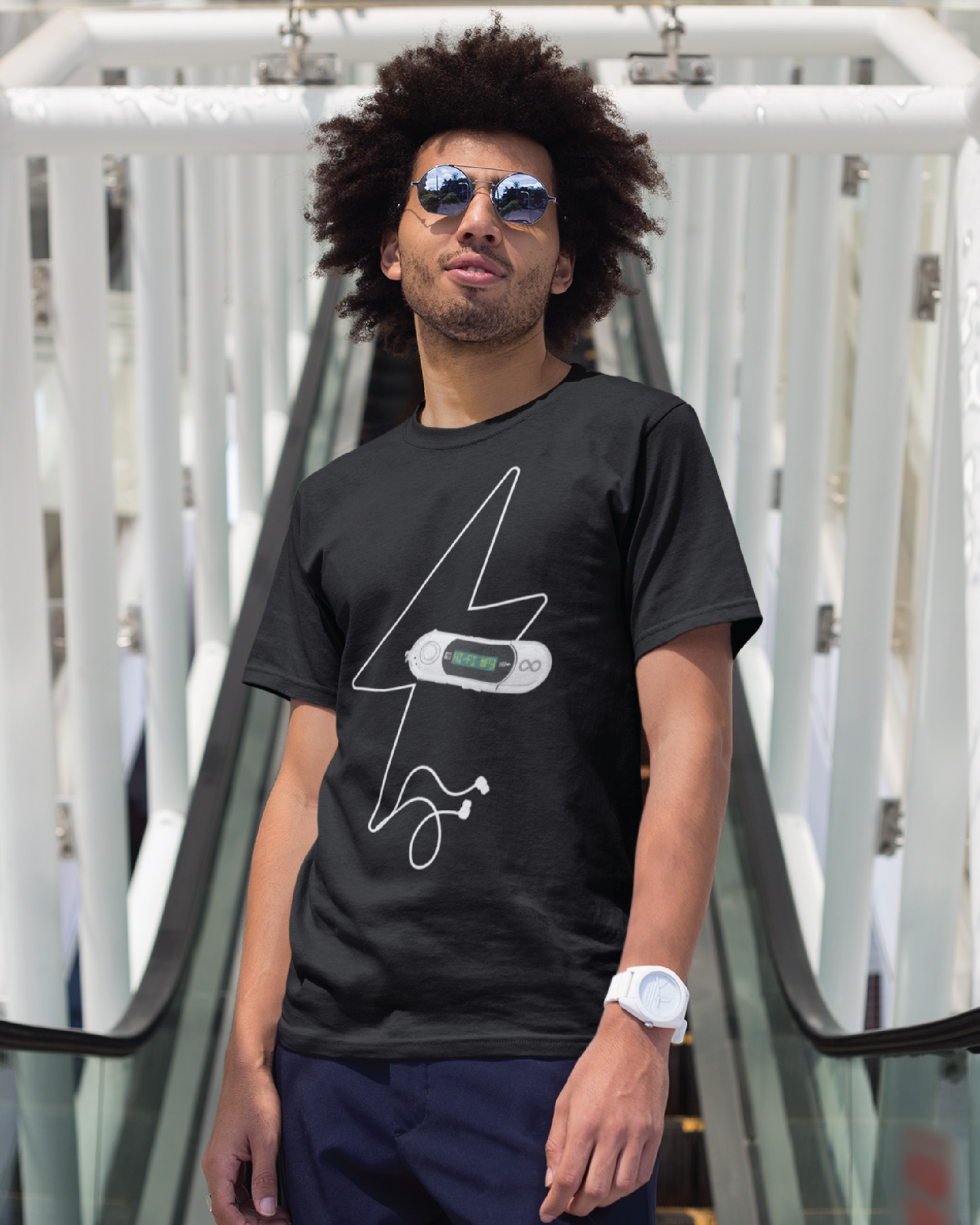 Adult Hi-Fi MP3 Unisex Black Tee