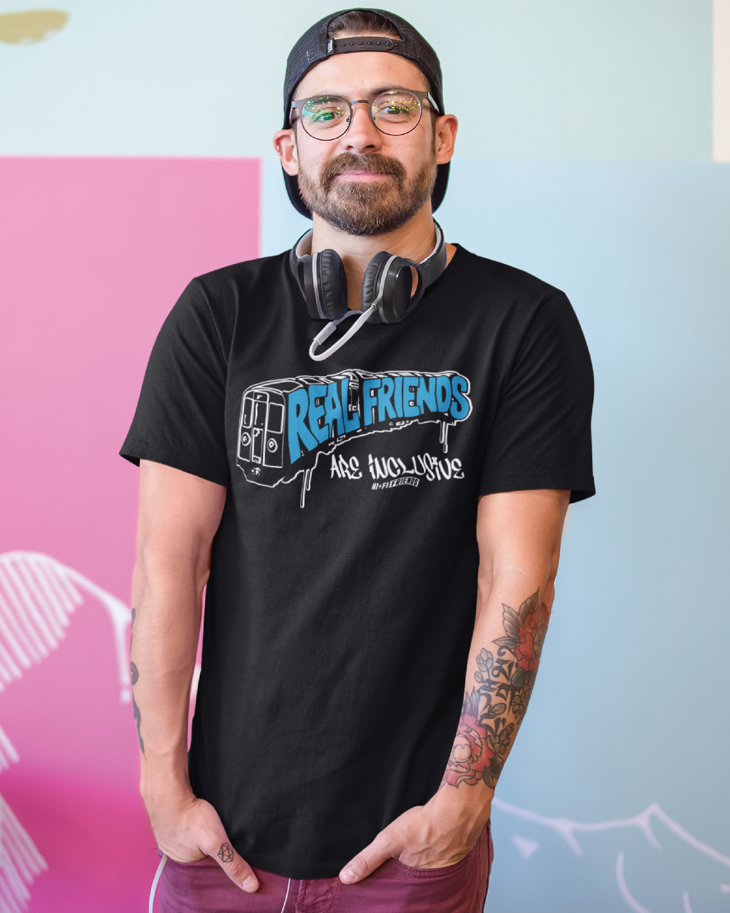 Adult Real Friends Metro Unisex Black Tee