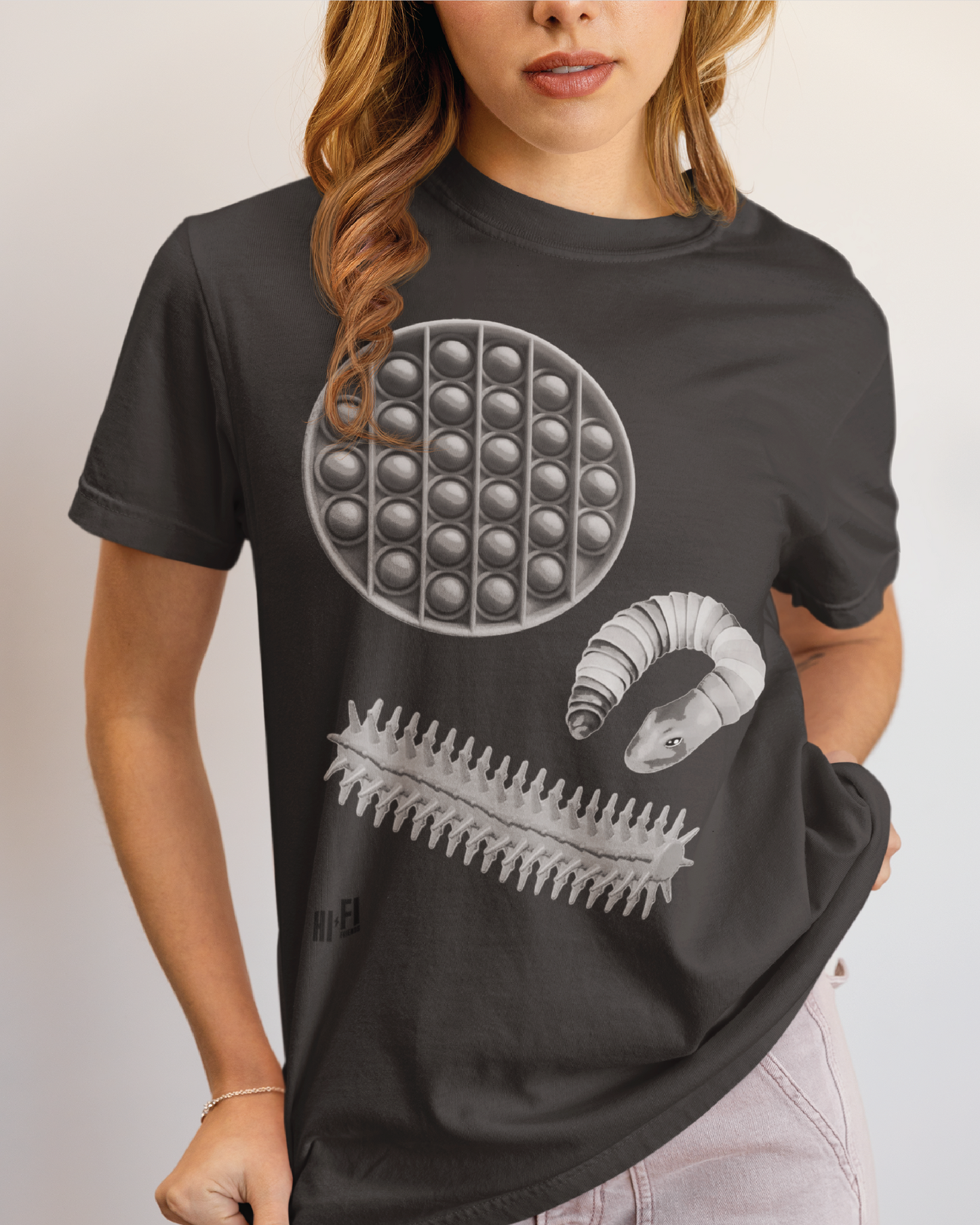 Adult Fidget Unisex Graphite Tee