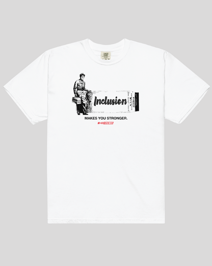 Adult Inclusion Makes You Stronger Unisex White Tee