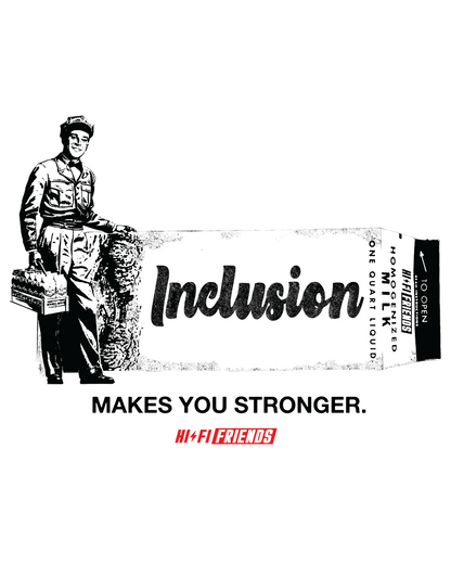 Adult Inclusion Makes You Stronger Unisex White Tee