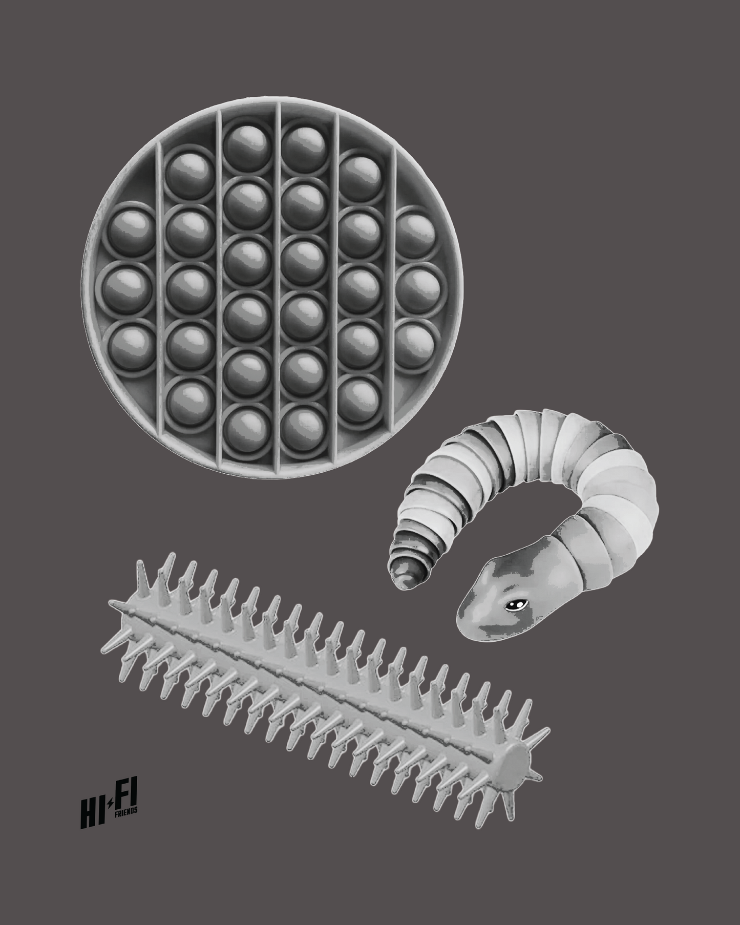 Adult Fidget Unisex Graphite Tee