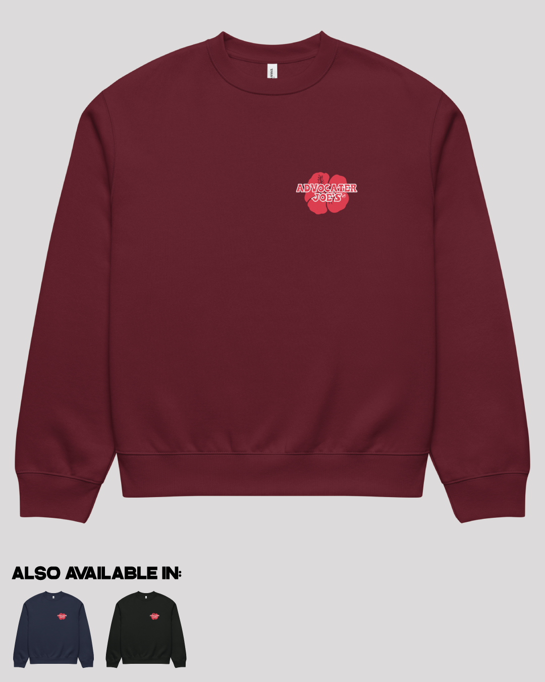 Advocater Joe's Oversized Black Adult Crewneck