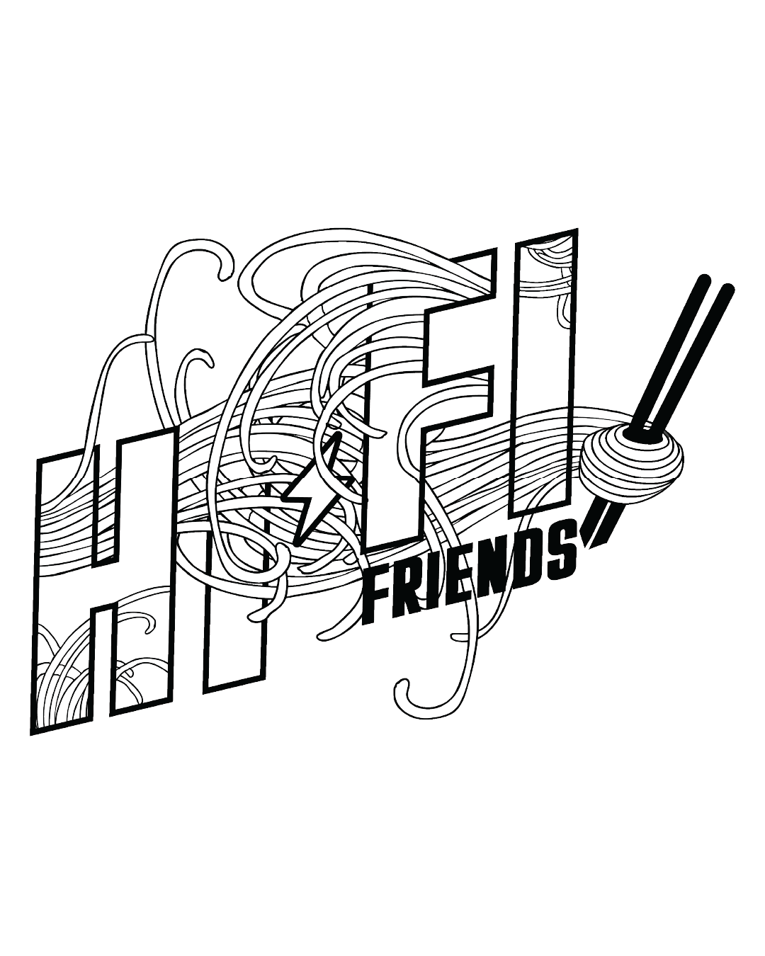 Toddler Hi-Fi Noodles Unisex Tee