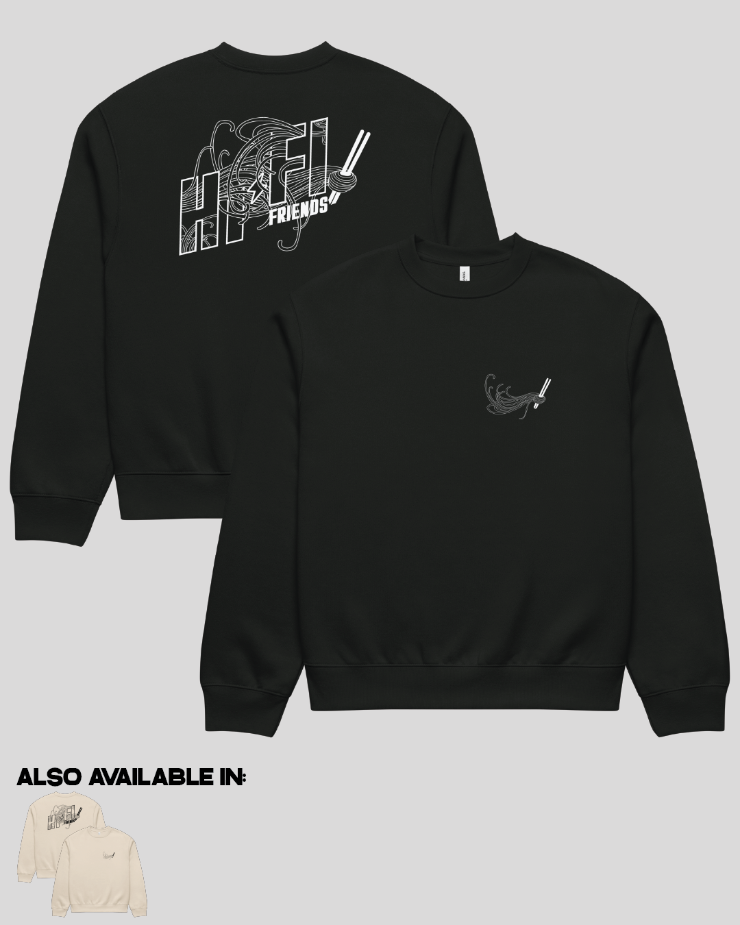 Hi-Fi Noodles Oversized Adult Crewneck