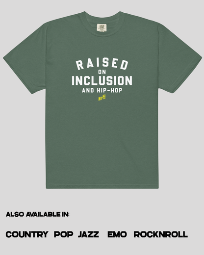 Adult Raised On Inclusion Unisex Blue Spruce Tee