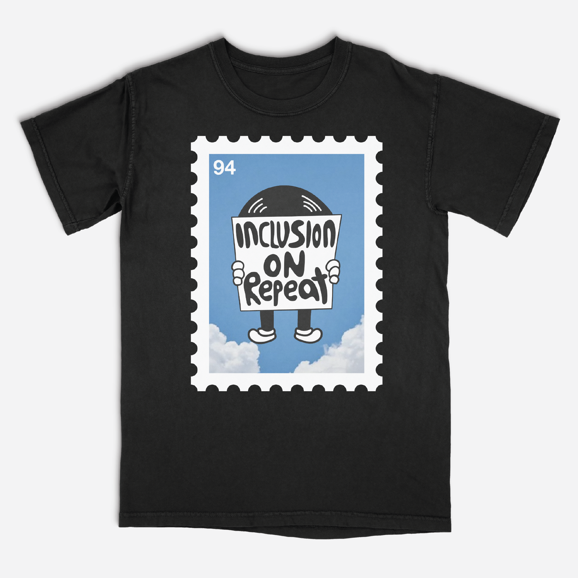 Inclusion on Repeat Black Tee - Hi-Fi Friends