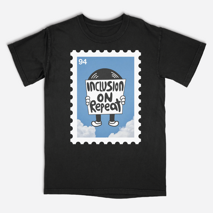 Inclusion on Repeat Black Tee - Hi-Fi Friends