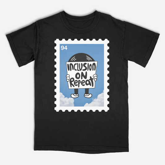 Inclusion on Repeat Black Tee