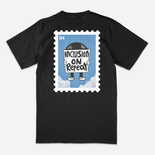 Youth Inclusion on Repeat Black Tee