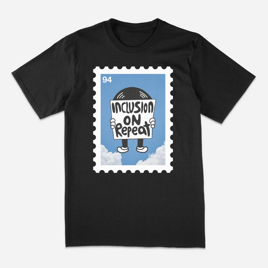 Youth Inclusion on Repeat Black Tee