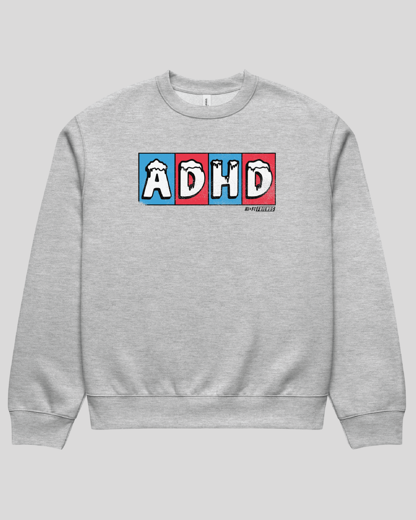 Inclusion Combo Oversized Grey Adult Crewneck