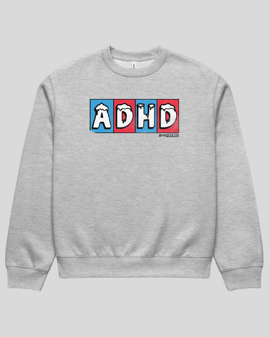 Inclusion Combo Oversized Grey Adult Crewneck