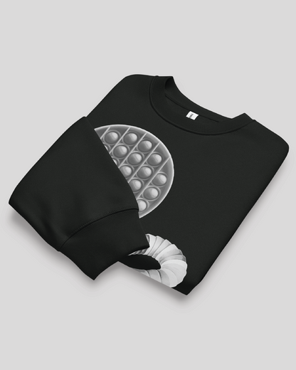 Fidget Oversized Black Adult Crewneck