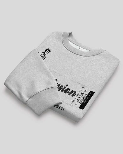 Inclusion Makes You Stronger Oversized Grey Adult Crewneck