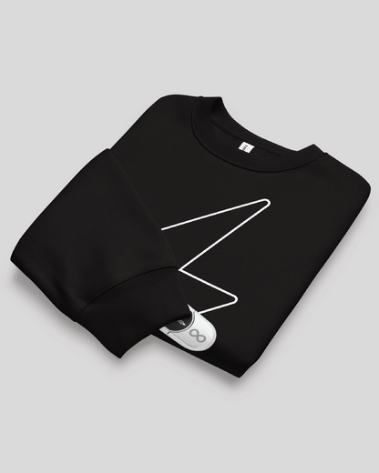 HI-FI MP3 Oversized Black Adult Crewneck