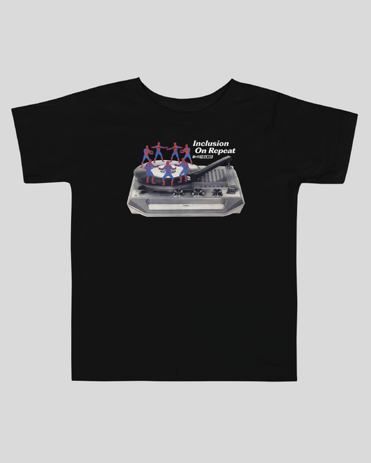 Toddler Inclusion On Repeat Unisex Black Tee