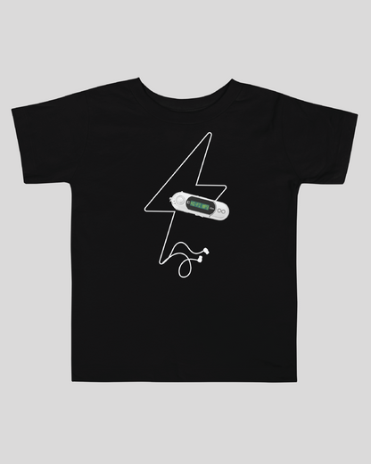 Toddler HI-FI MP3 Unisex Black Tee