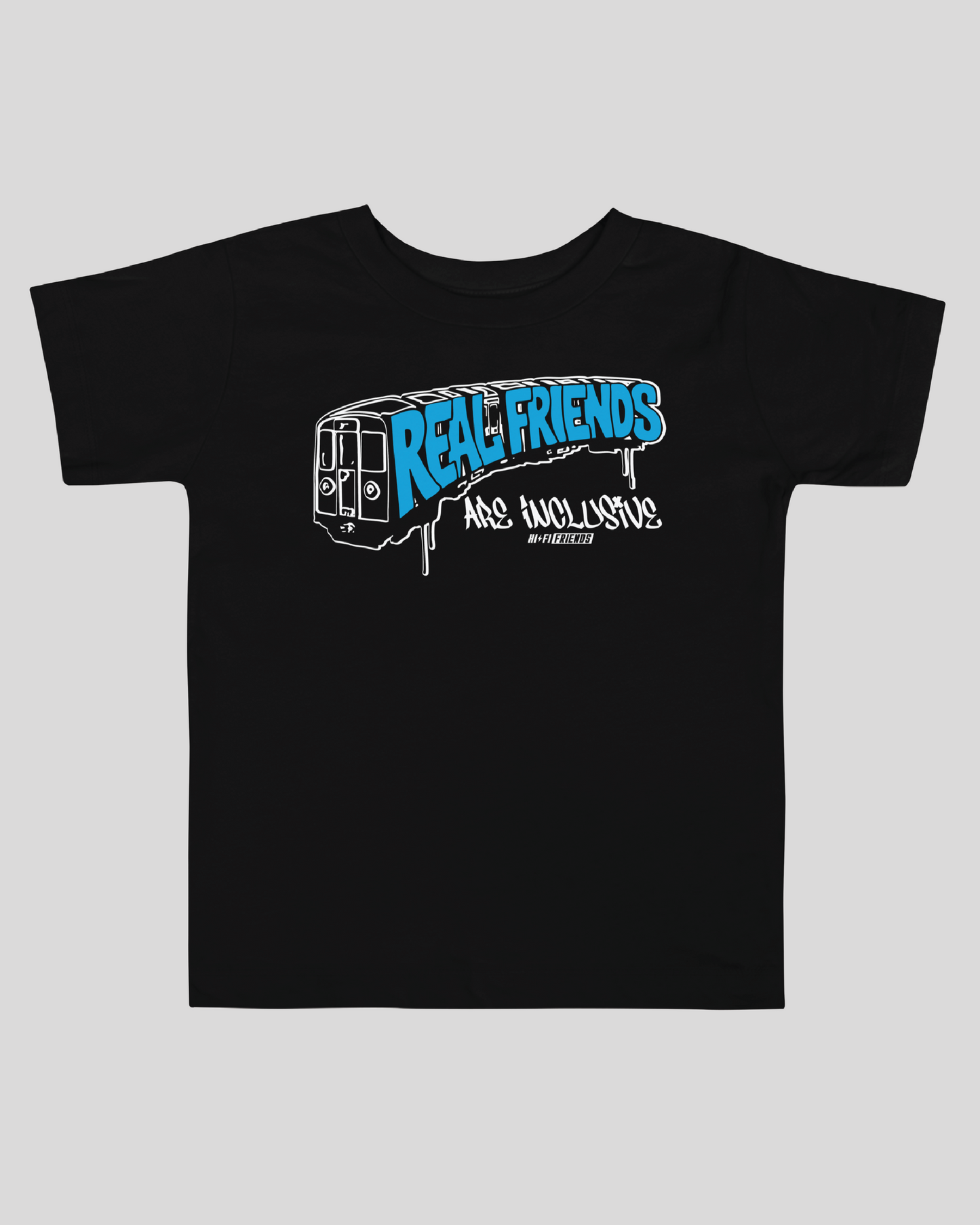 Toddler Real Friends Metro Unisex Black Tee