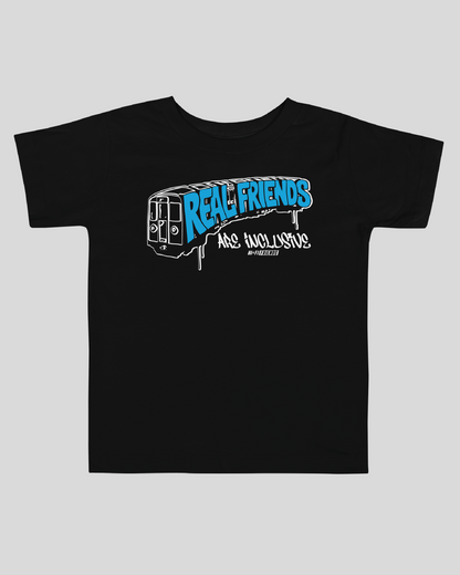 Toddler Real Friends Metro Unisex Black Tee