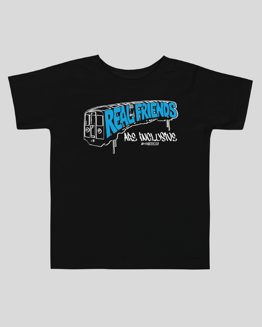 Toddler Real Friends Metro Unisex Black Tee