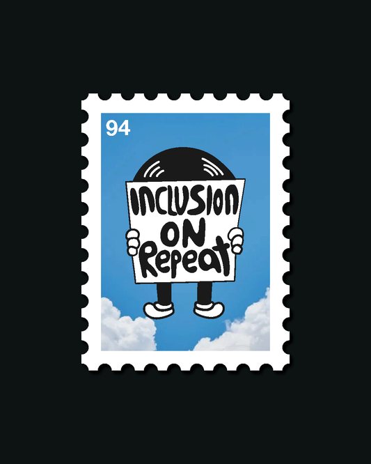 Toddler Inclusion on Repeat Stamp Unisex Black Tee