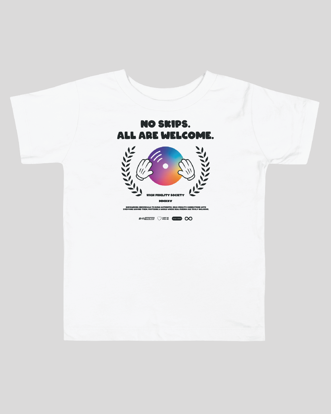 Toddler No Skips Unisex White Tee