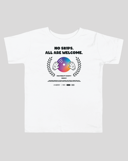 Toddler No Skips Unisex White Tee