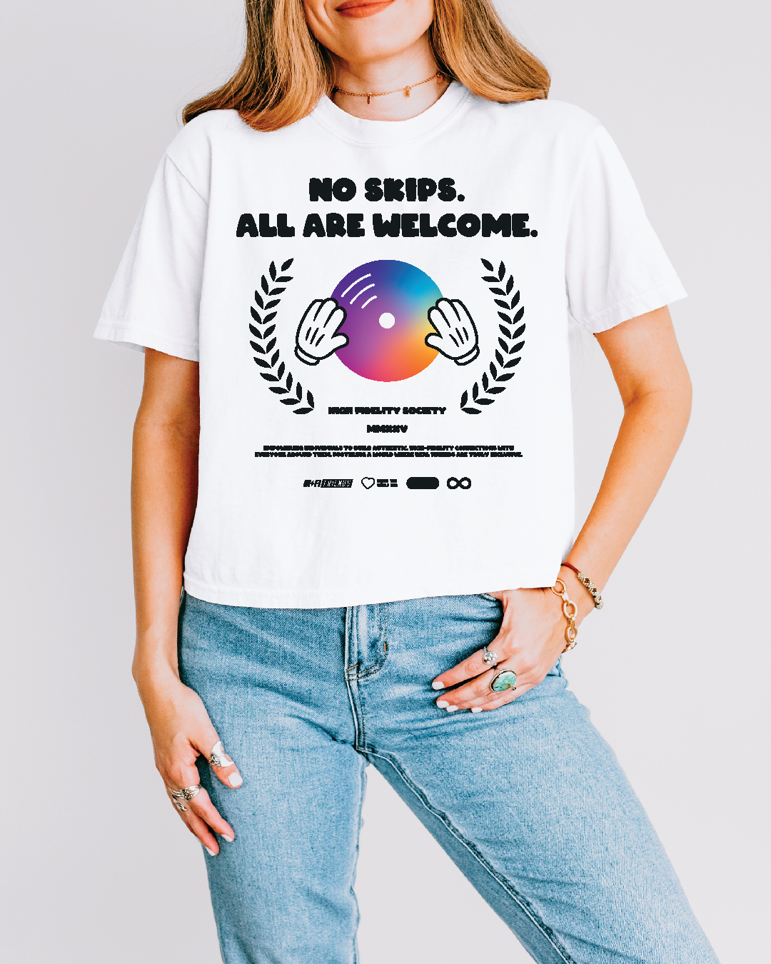 Women's No Skips Boxy White Tee