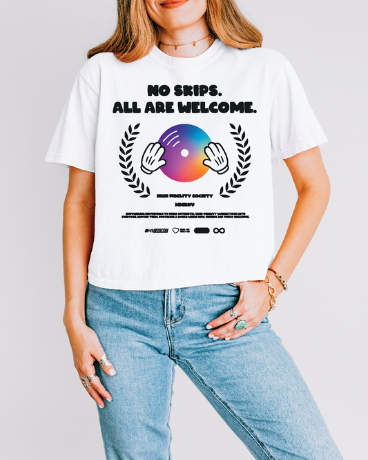 Women's No Skips Boxy White Tee