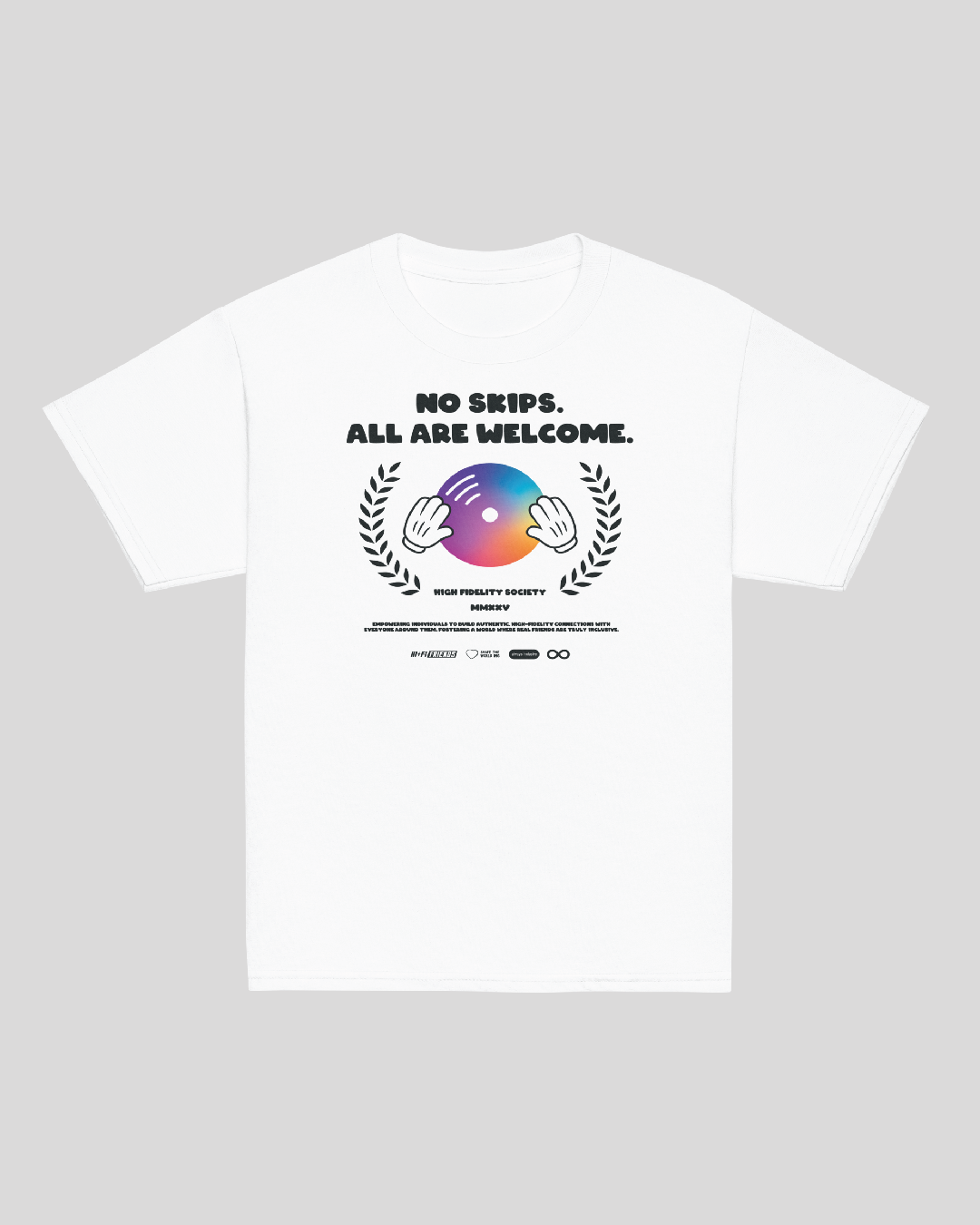 Youth No Skips Unisex White Tee