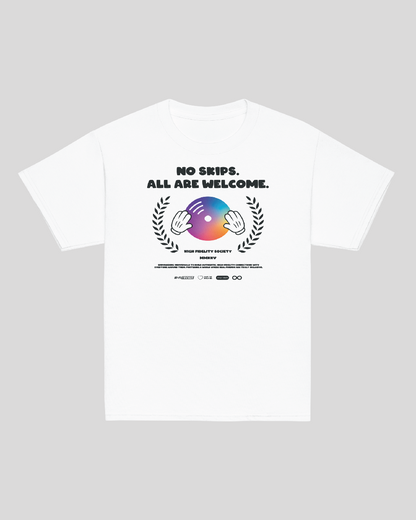 Youth No Skips Unisex White Tee