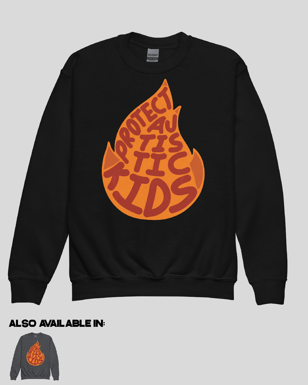 Youth Protect Autistic Kids Unisex Crewneck