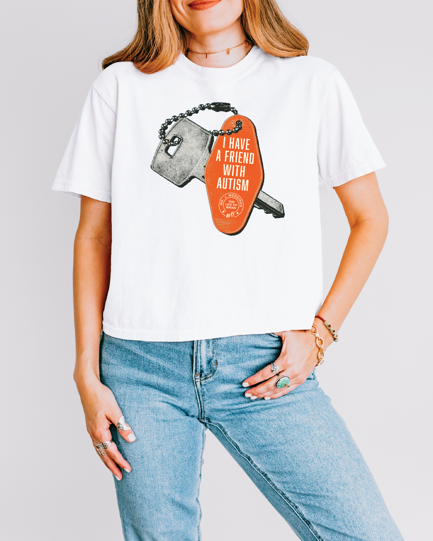 Women's I have a Friend With Autism Boxy Tee