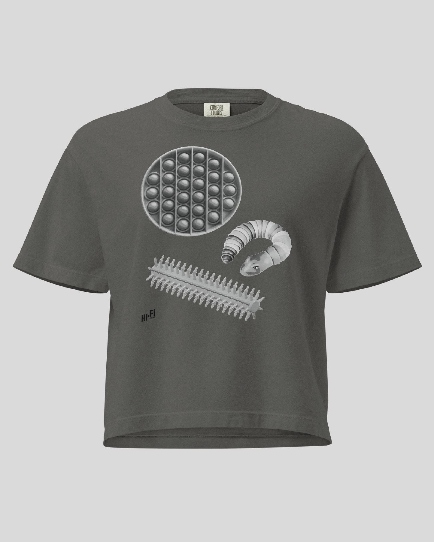 Women's Fidget Graphite Boxy Tee