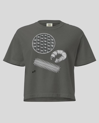 Women's Fidget Graphite Boxy Tee