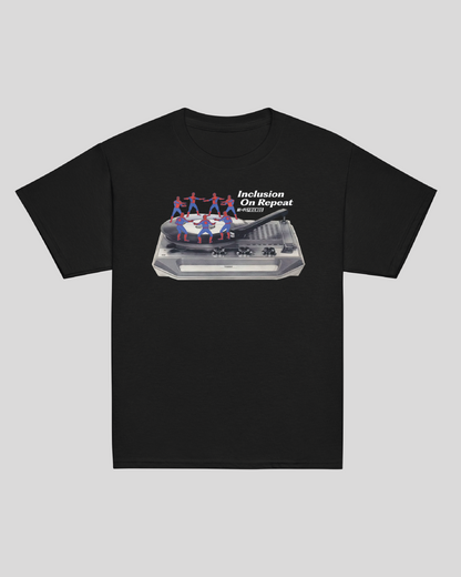Youth Inclusion on Repeat Unisex Black Tee