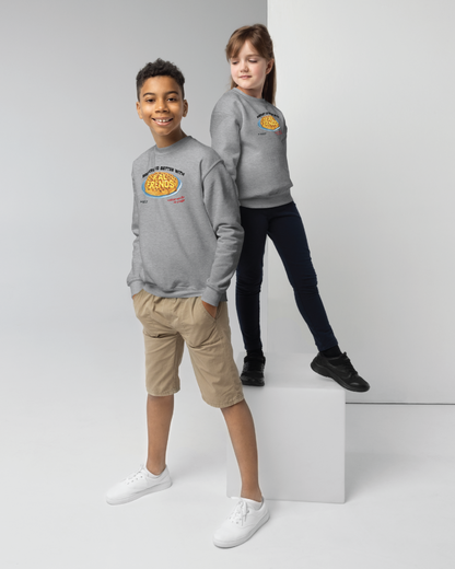 Youth Better Breakfast Unisex Grey Crewneck
