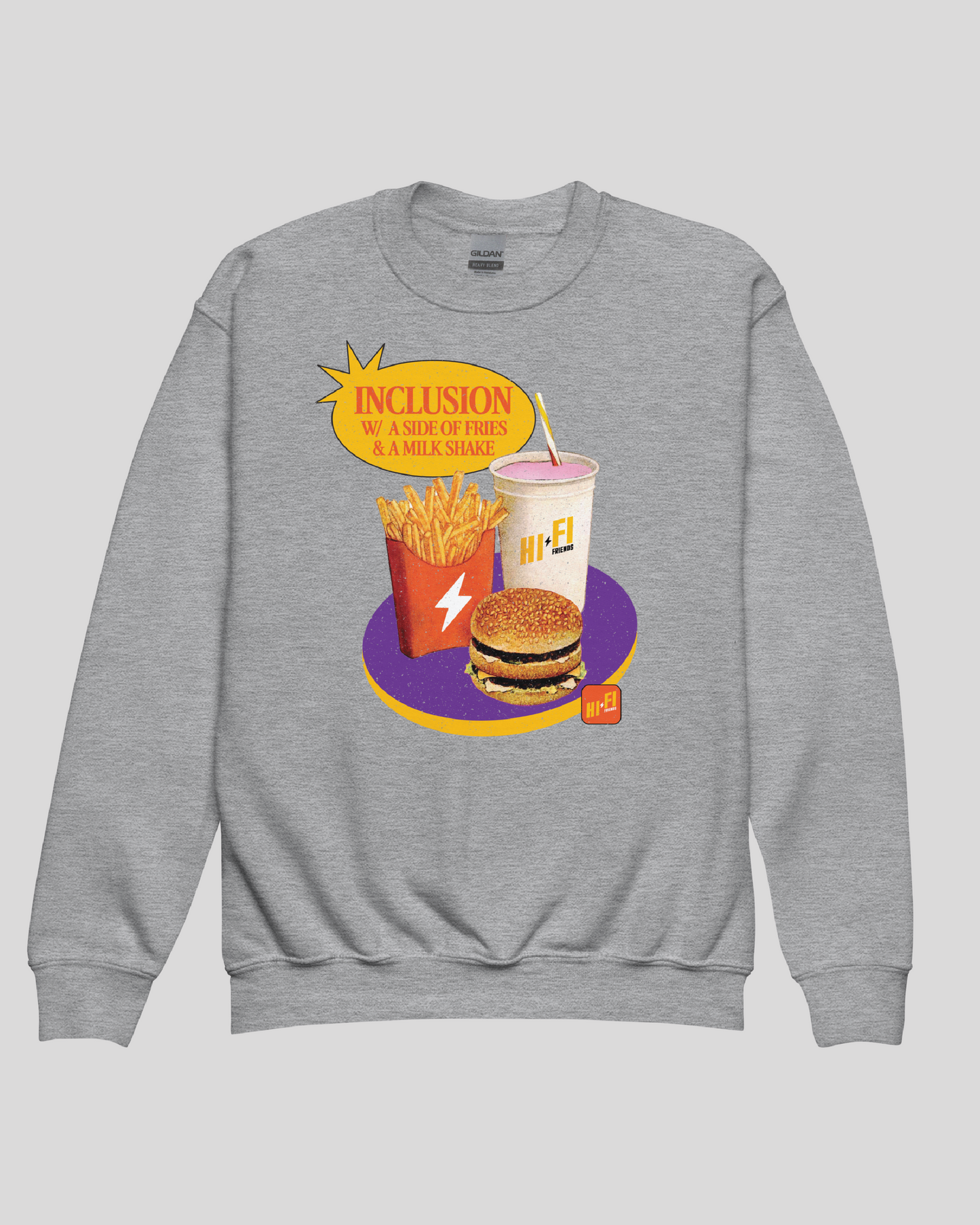 Youth Inclusion Combo Unisex Grey Crewneck