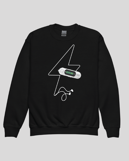 Youth HI-FI MP3 Unisex Black Crewneck