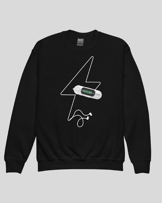 Youth HI-FI MP3 Unisex Black Crewneck