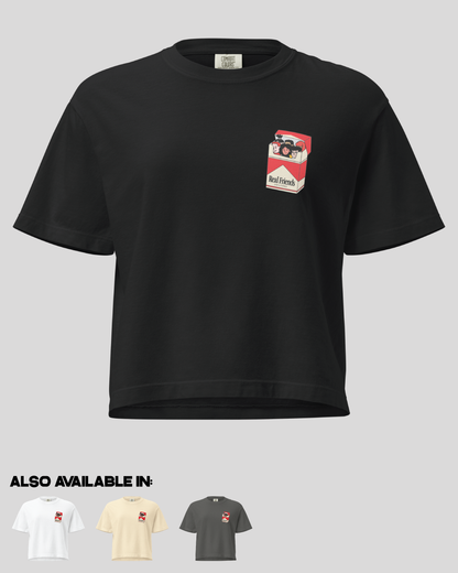 Women's Real Friends are Addictive Boxy Tee